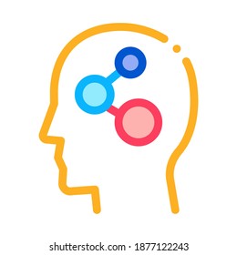 programmed brain icon vector. programmed brain sign. color symbol illustration