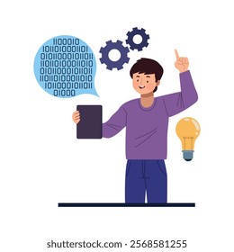 programmer ai future technology isolated