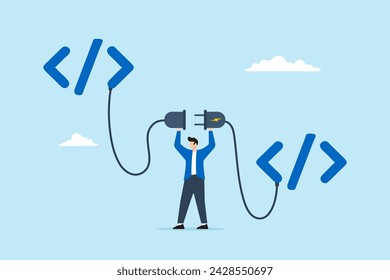 Programmer connect socket between coding program