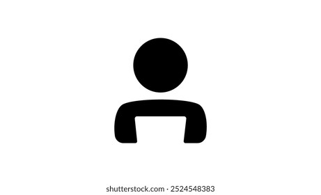 Emblema del programador, silueta aislada negra