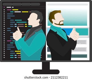 IT programmer front back computer