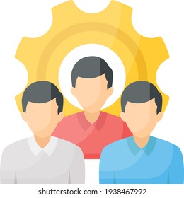 Programmer Group Concept, Project Team Vector Color Icon Design, Software And Web Development Symbol On White Background, Computer Programming And Coding Stock Illustration