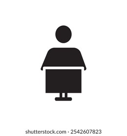 Programmer icon black and white vector sign