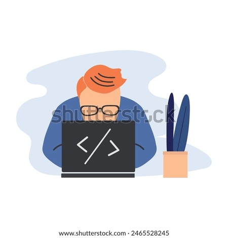 Programmer icon clipart avatar logotype isolated vector illustration