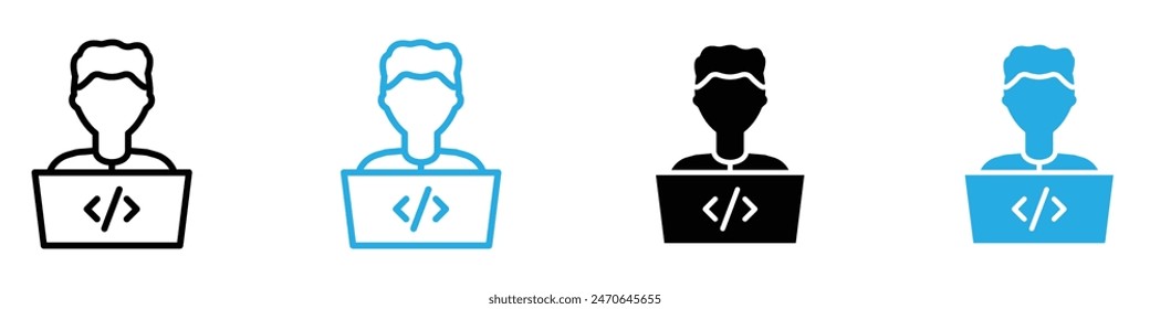 Programmer Icon for Coding, Software Development, and Tech Industry