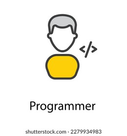 Programmer icon design stock illustration