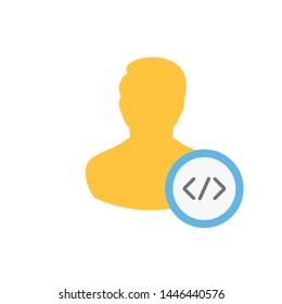 Programmer icon.  Developer vector signs