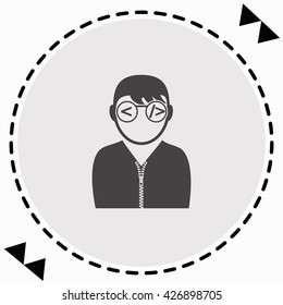 Programmer icon Flat Design. Isolated Illustration.