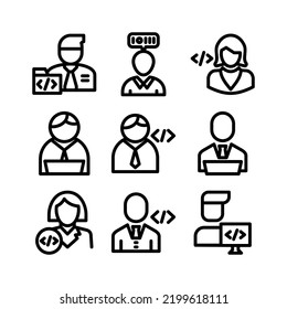 programmer icon or logo isolated sign symbol vector illustration - Collection of high quality black style vector icons
