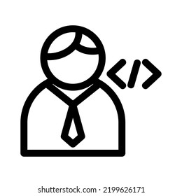programmer icon or logo isolated sign symbol vector illustration - high quality black style vector icons
