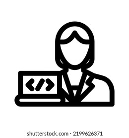 programmer icon or logo isolated sign symbol vector illustration - high quality black style vector icons
