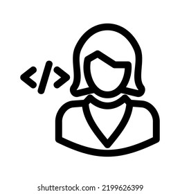 programmer icon or logo isolated sign symbol vector illustration - high quality black style vector icons
