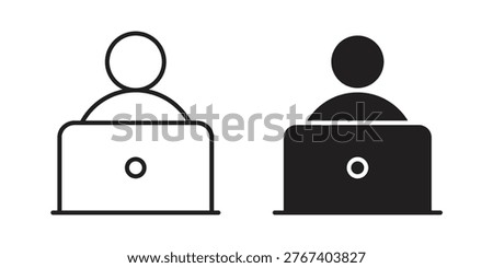 Programmer icon for mobile application, button and website design.