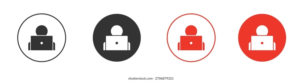 Icono de programador. signo de pictograma para Ui UX