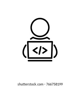 Programmer icon vector