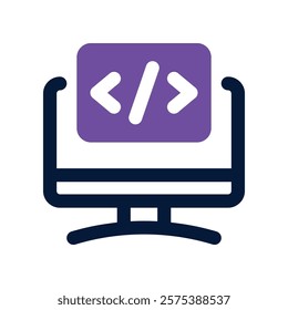 programmer icon. vector dual tone icon for your website, mobile, presentation, and logo design.