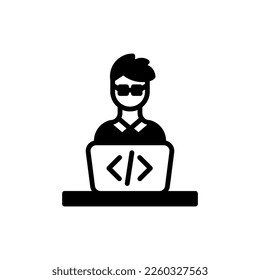 Programmer icon in vector. Logotype
