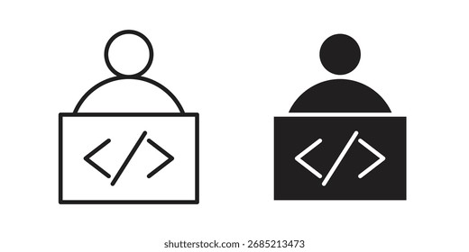 Programmer icon vector sign symbol