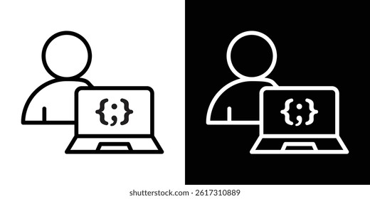 Programmer icon vector for web and mobile app. Symbol isolated.