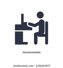 programmer isolated icon. Simple element illustration from strategy concept. programmer editable logo symbol design on white background. Can be use for web and mobile.