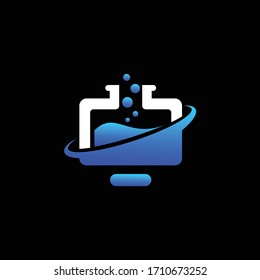 programmer logo design, laboratory vector logo