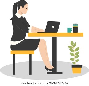 Programmer People Character. Creating Web and Application Development. Vector Illustration