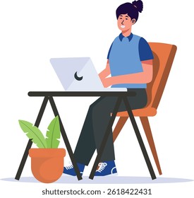 Programador Pessoas Ilustração com Desenho Animado. Caractere Vetor.