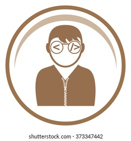 Programmer. People at work. Vector icon.