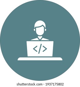 Programmer, software, developer icon vector image. Can also be used for information technology. Suitable for use on web apps, mobile apps and print media.