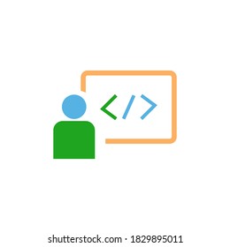 programmer vector icon design template