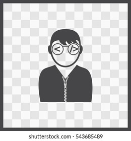 Programmer vector icon. Isolated illustration. Business picture.