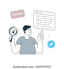 Programmer Vector Illustration. EPS 10 File