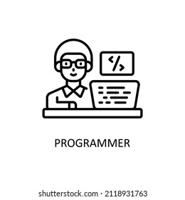 Programmer Vector Outline icons for your digital or print projects.