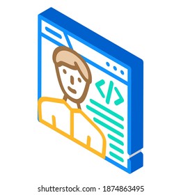 programmer worker glyph icon vector. programmer worker sign. isolated contour symbol black illustration