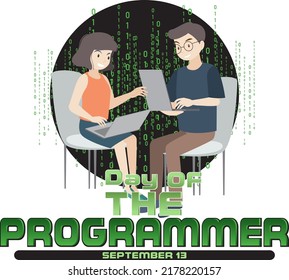 Ilustración de diseño de pancartas del Día de los Programadores