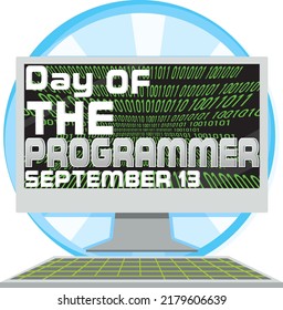 Design-Illustration für Programmierer-Tag-Banner