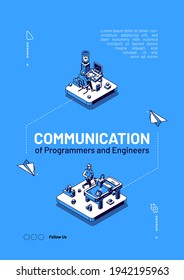 Programmers and engineers communication web banner