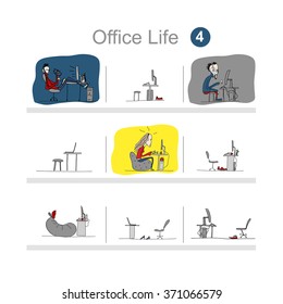 Programmers at work, office life, sketch for your design