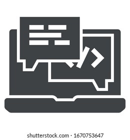 icono negro de programación en fondo blanco