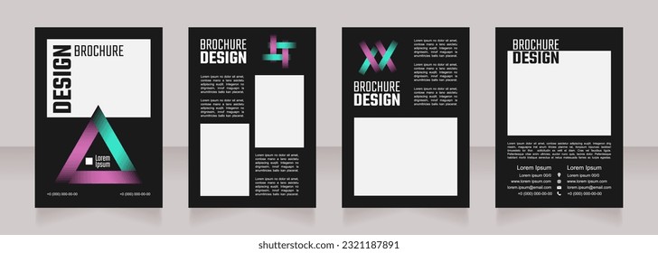 Programming blank brochure design. Template set with copy space for text. Premade corporate reports collection. Editable 4 paper pages. Teco Light, Semibold, Arial Regular fonts used