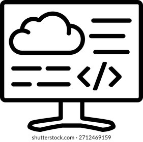 programação nuvem programa código software nuvens dados aplicação 13742