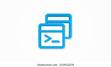 programming code, application realistic icon. 3d vector illustration. Isolated line color pictogram. Transparent shadows