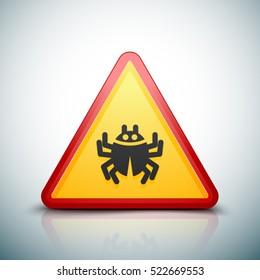 Programming code bug sign