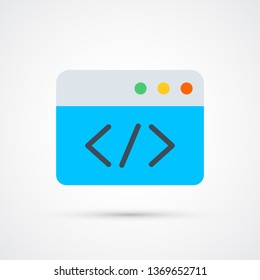 Programming code icon trendy color seo internet marketing. Vector eps 10