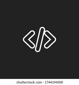 Programming code icon. Vector illustration EPS 10.