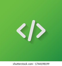 Programming code icon. Vector illustration EPS 10.