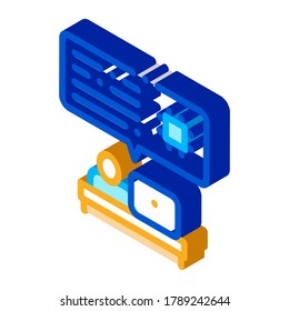 Programming Code Icon Vector. Isometric Programming Code sign. color isolated symbol illustration