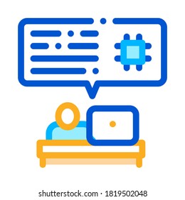 Programming Code Icon Vector. Outline Programming Code Sign. Isolated Contour Symbol Illustration