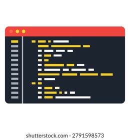 Programming Code Software Development Technology Coding Interface Computer Graphic Element Isolated Vector Illustration Design