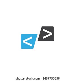 Programming Code technology logo vector template
